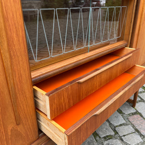 Highboard mit Vitrine Teak aus Dänemark