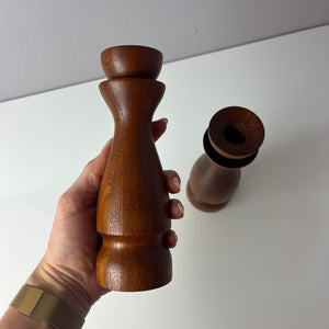 Set: 2x Kerzenständer Teak