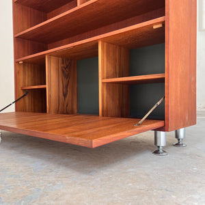Bücherregal mit Klappfach Teak aus Dänemark