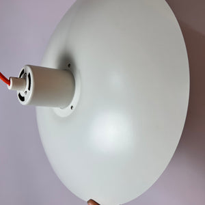 Lamellenlampe PH4 weiß orange von Poul Henningsen für Louis Poulsen