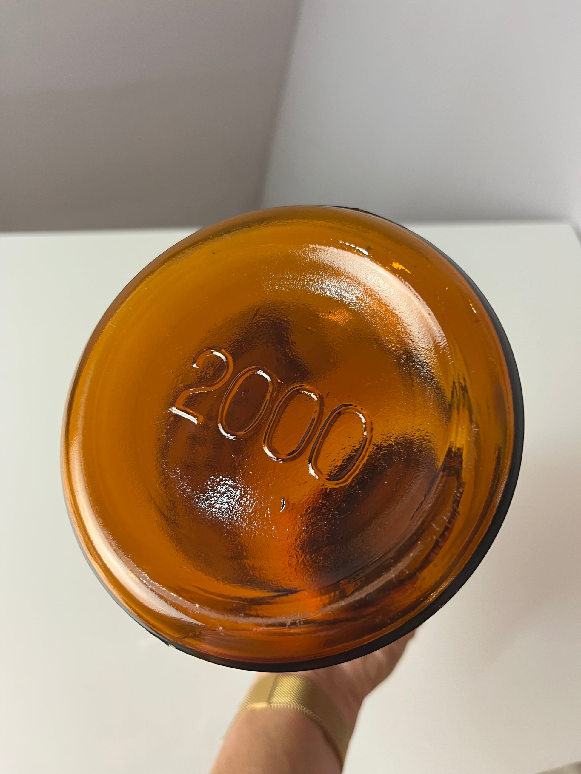 Apothekerglas Herba Veronicae braun