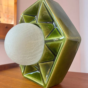 Wandlampe grün Keramik von Honsel