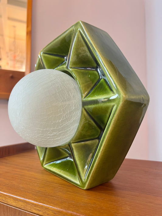 Wandlampe grün Keramik von Honsel