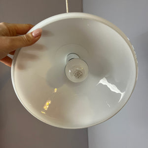 Hängelampe weiß Glas