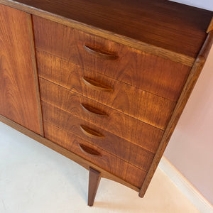 Sideboard Teak mit Vitrinenaufsatz aus Schweden
