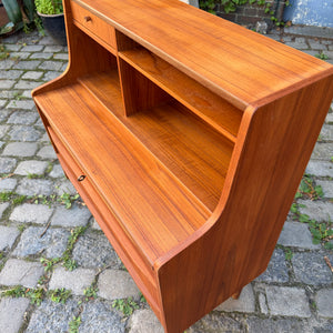 Sekretär Teak mit Spiegel & Schloss aus Dänemark