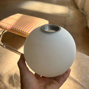 Tischlampe rot Opalglas von Temde