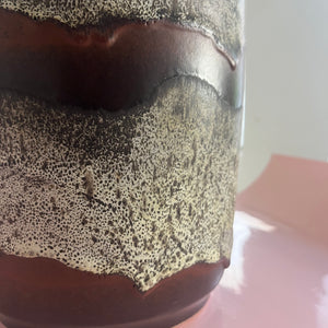 Bodenvase 70-45 braun weiß von Bay Keramik West Germany