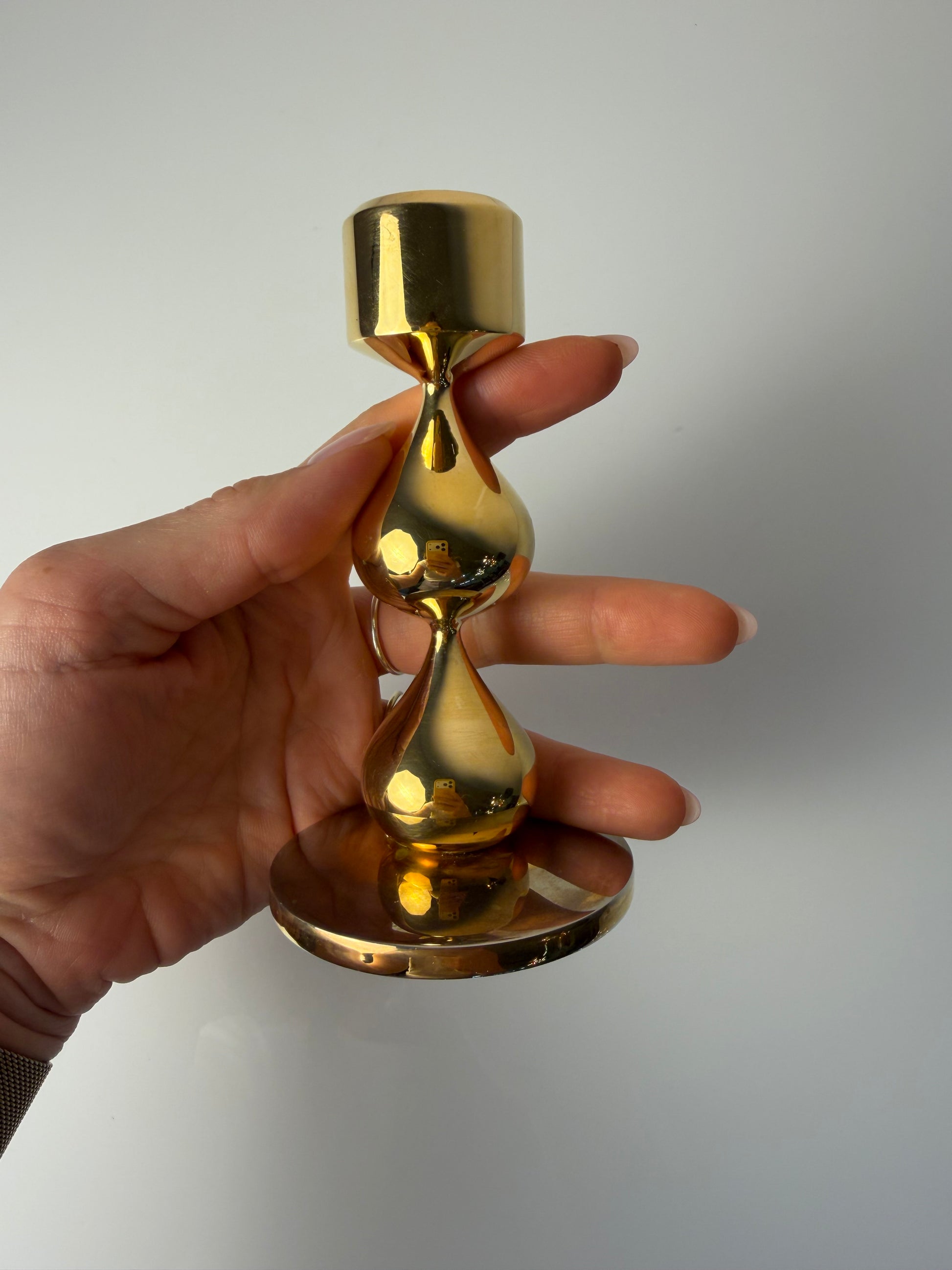 Kerzenständer 24 Karat vergoldet von Hugo Asmussen für Asmussen Design