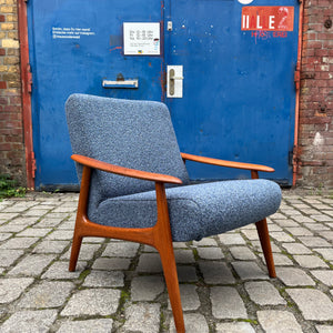 Sessel blau Teak aus Dänemark