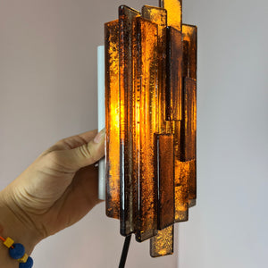 Set: 2x Wandlampe graubraun von Claus Bolby