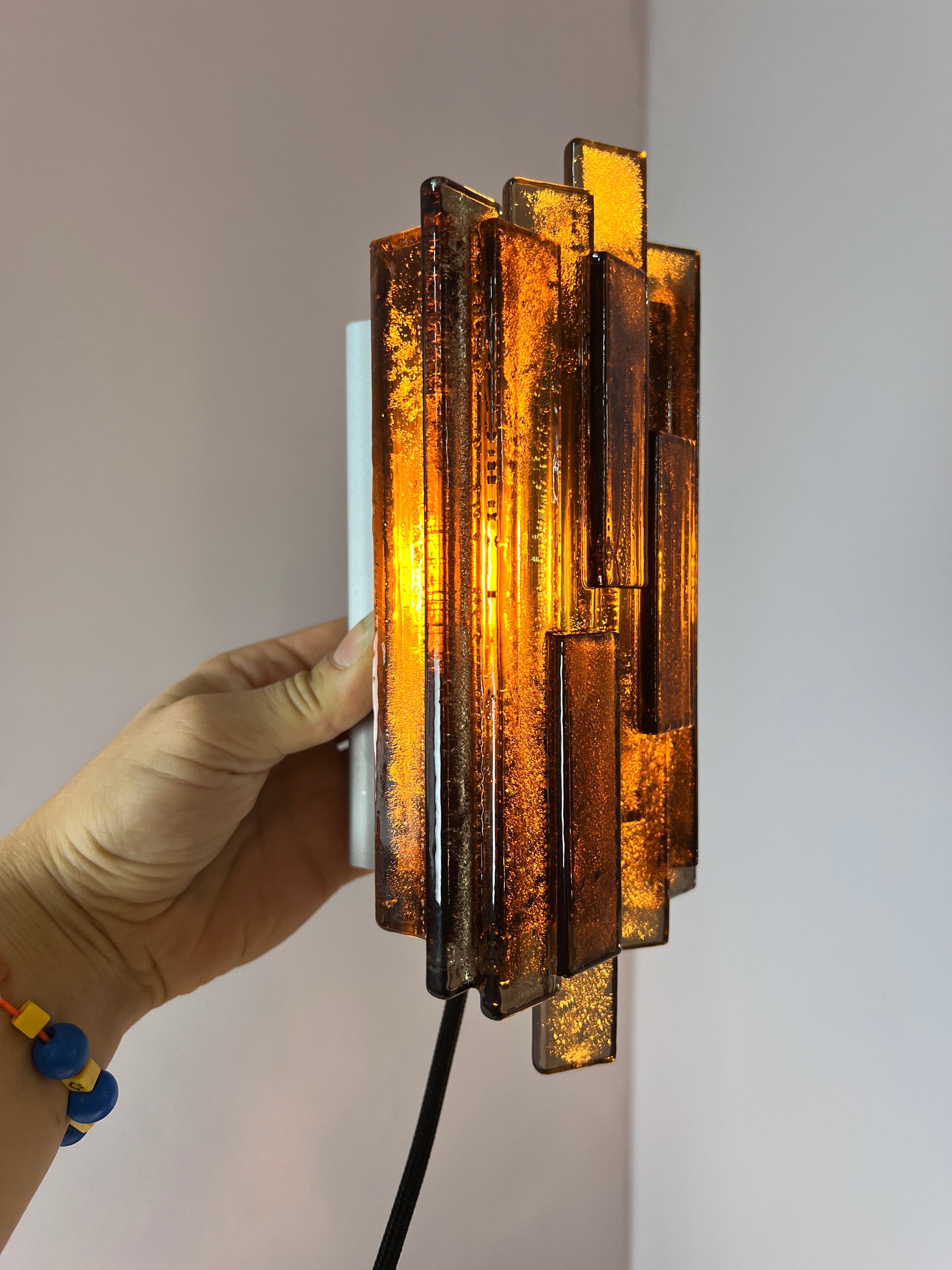 Set: 2x Wandlampe graubraun von Claus Bolby