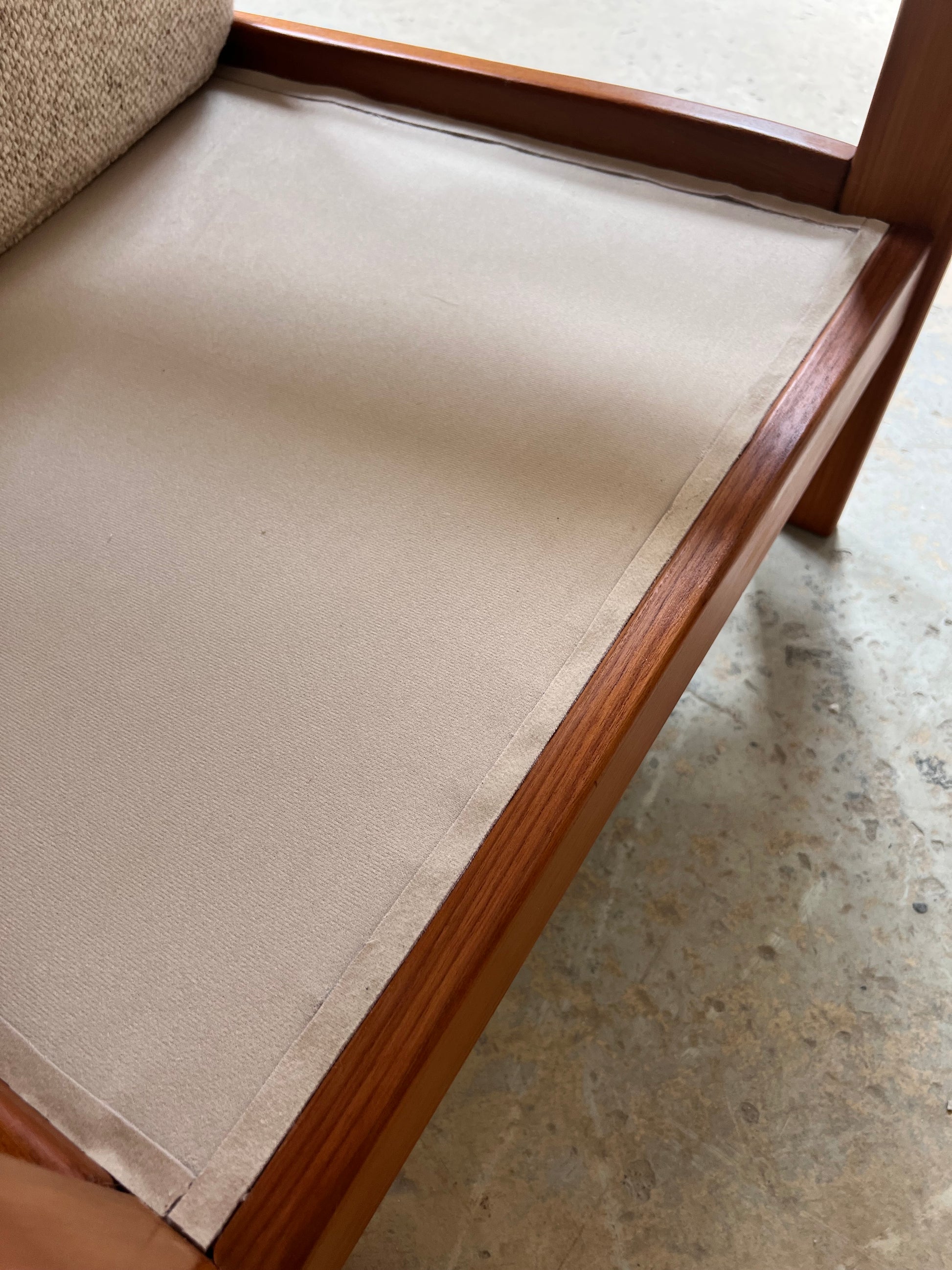 Sessel Teak & Wolle aus Dänemark