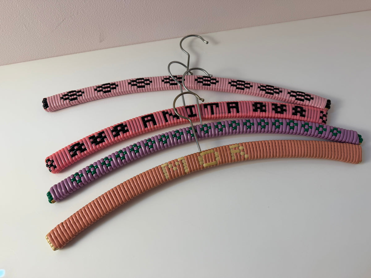 Set: 4x Kleiderbügel lila pink