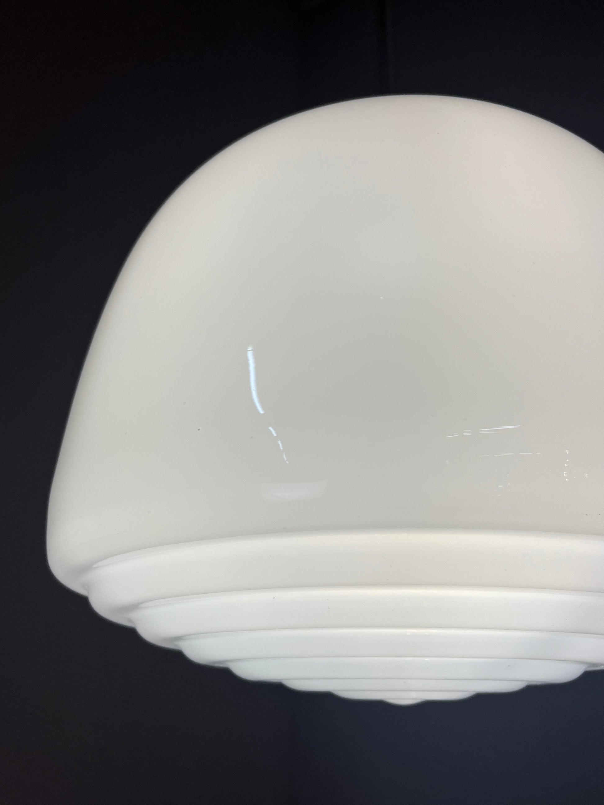 Hängelampe Opalglas Chrom