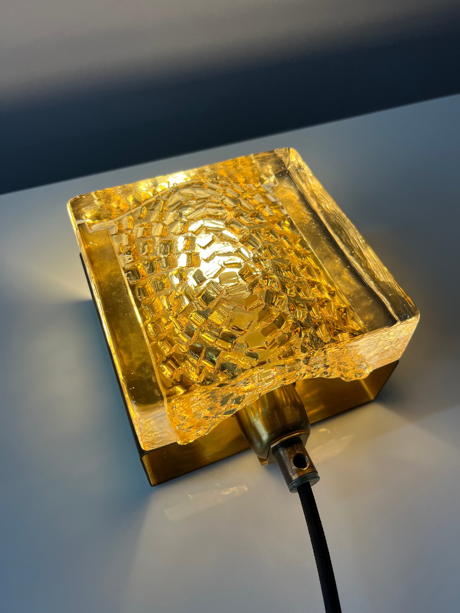 Set: 2x Wandlampe Kalmarlampet 17205 gold Messing Glas von Vitrika