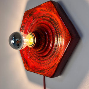 Wandlampe rot Keramik von Hustadt Leuchten