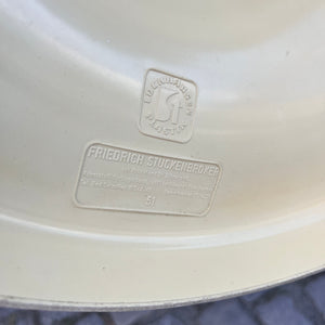 Barhocker creme orange von Friedrich Stuckenbröker für Lockhausen Plastik