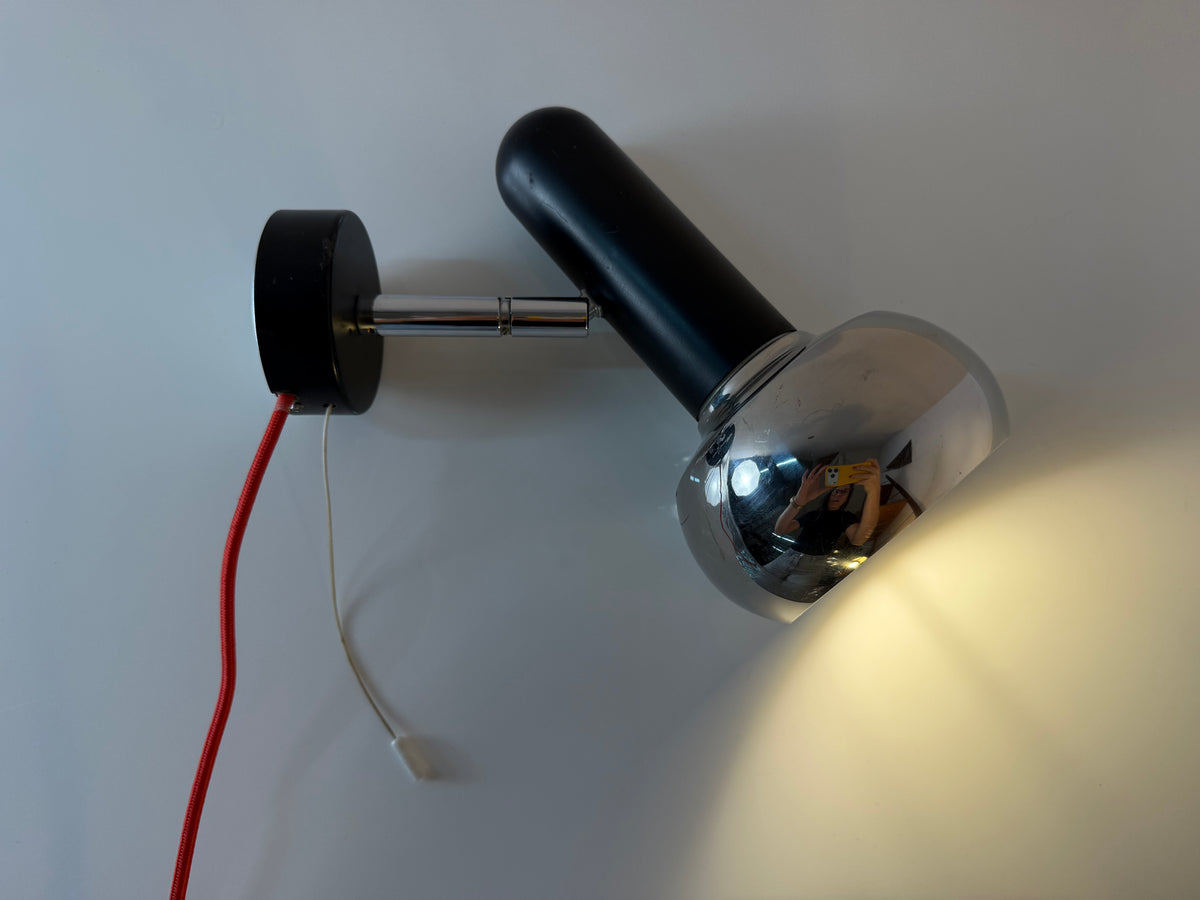 Wandlampe schwarz Chrom von Simon & Schelle (Sische)