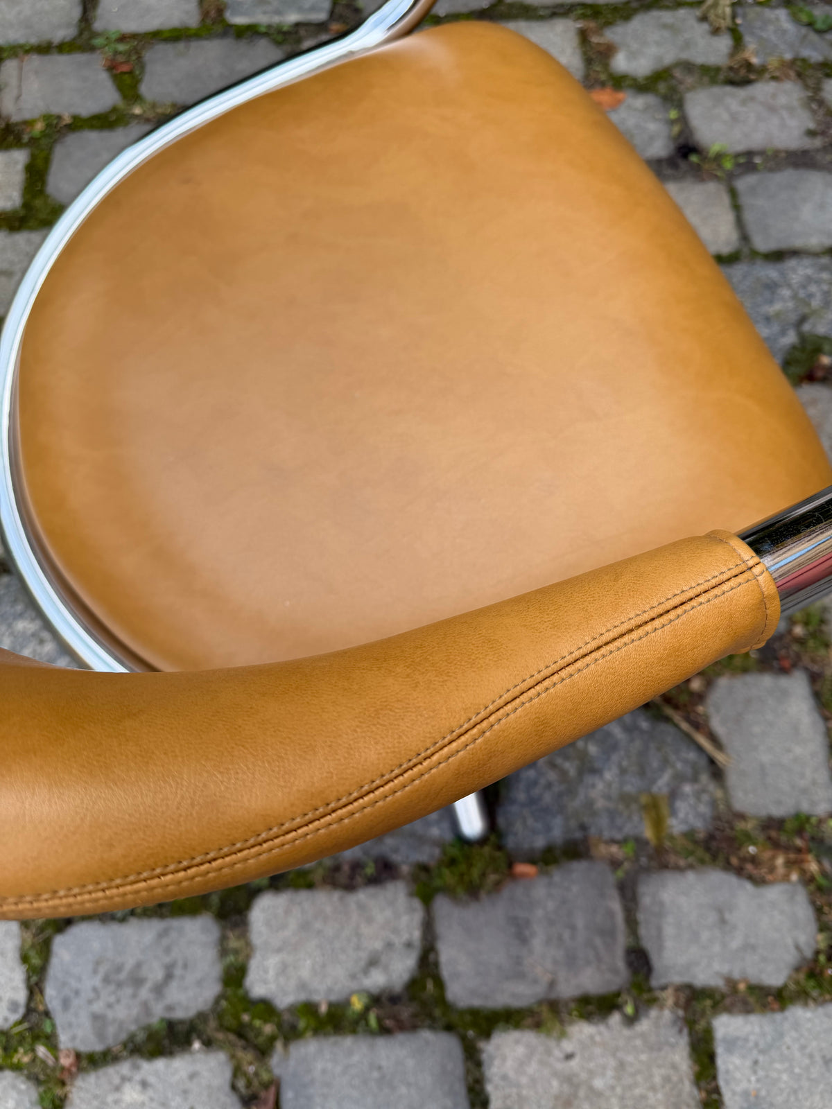 Drehstuhl Chrom Leder von Olymp