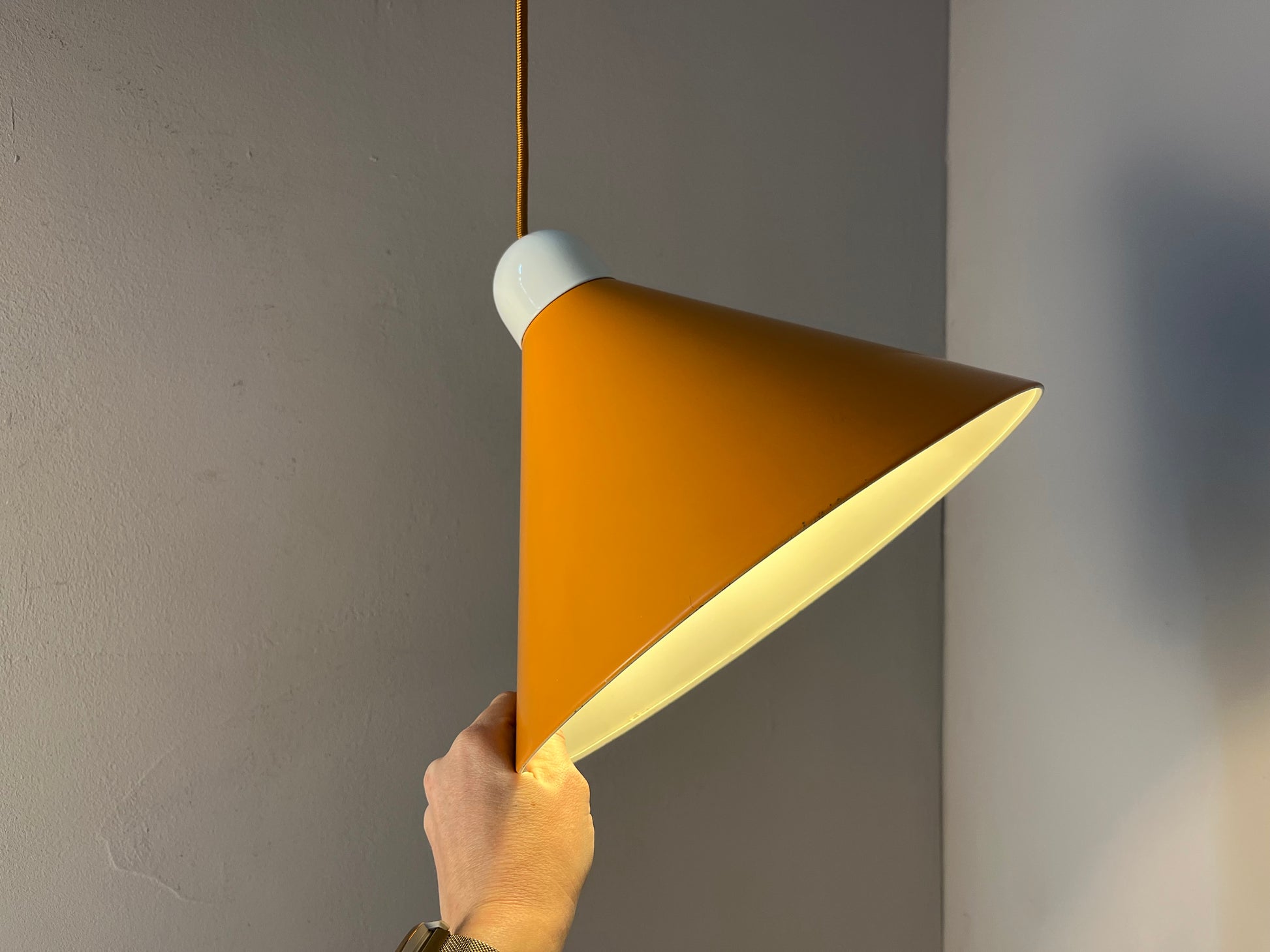 Hängelampe orange aus Dänemark