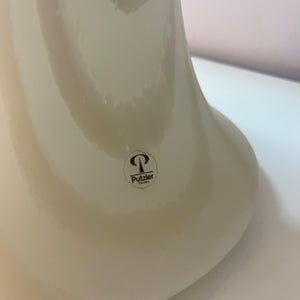 Pilzlampe weiß mit Zebramuster von Peill & Putzler