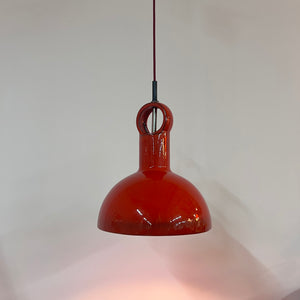 Hängelampe rot Keramik