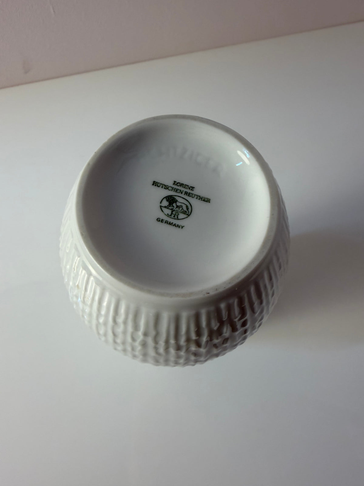 Vase weiß Porzellan von Hans Achtziger für Hutschenreuther