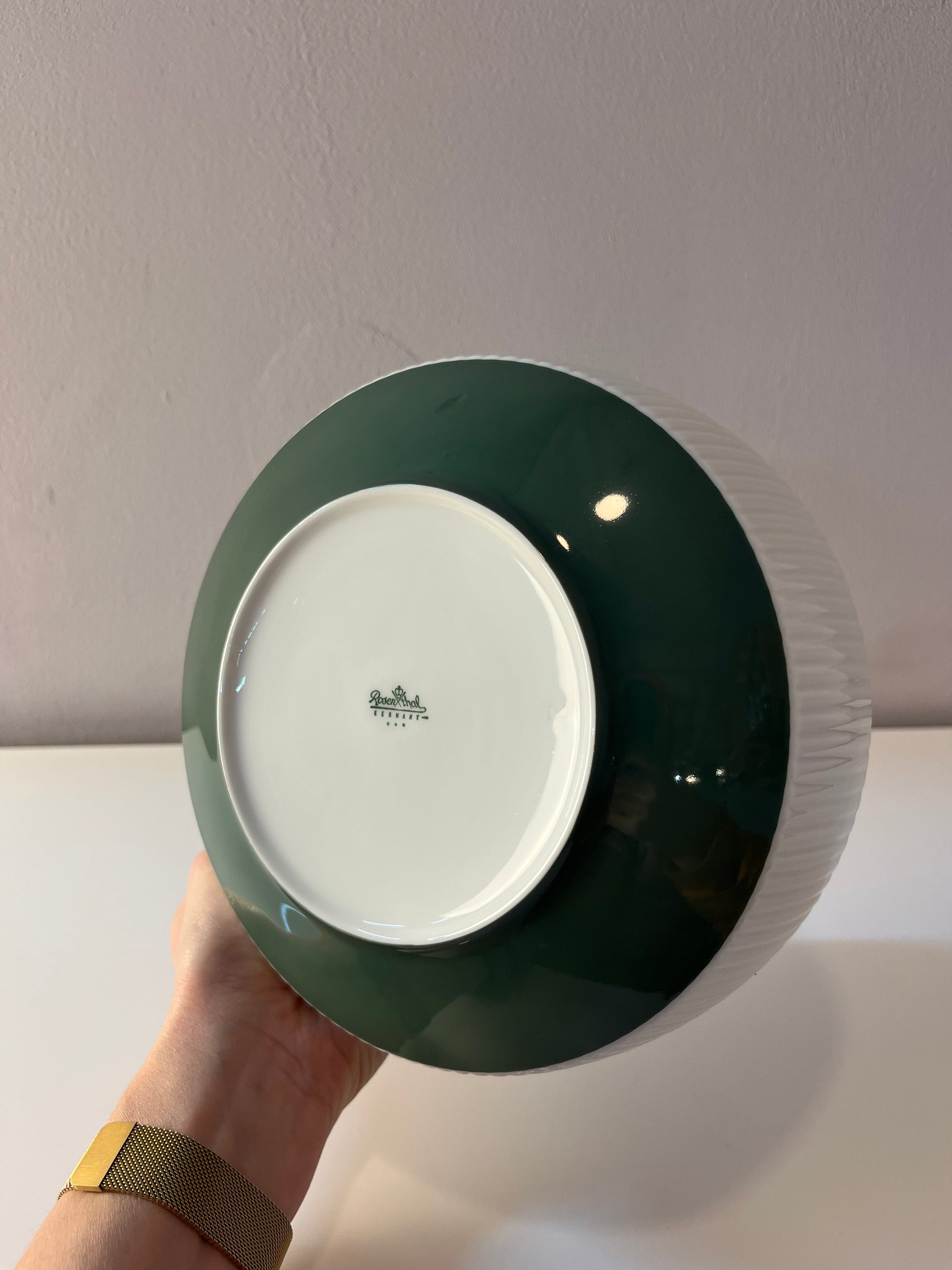 Schüssel Modulation Secunda grün von Tapio Wirkkala für Rosenthal