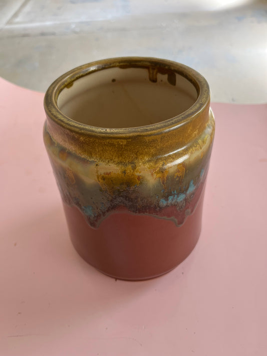 Vase braun grün Keramik