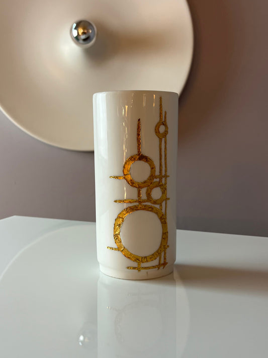 Vase 3127/4 weiß gold von Vera Kristansen