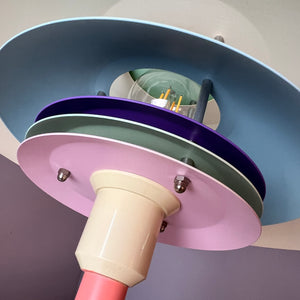 Tischlampe neu lackiert peach gelb