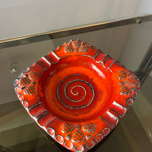 Aschenbecher orange Keramik von Dümler & Breiden