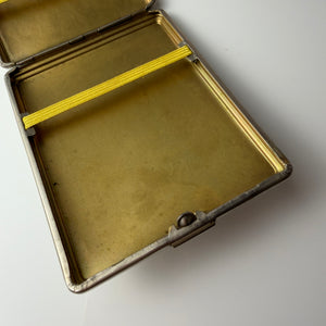 Zigarettenetui silber mit floraler Gravur