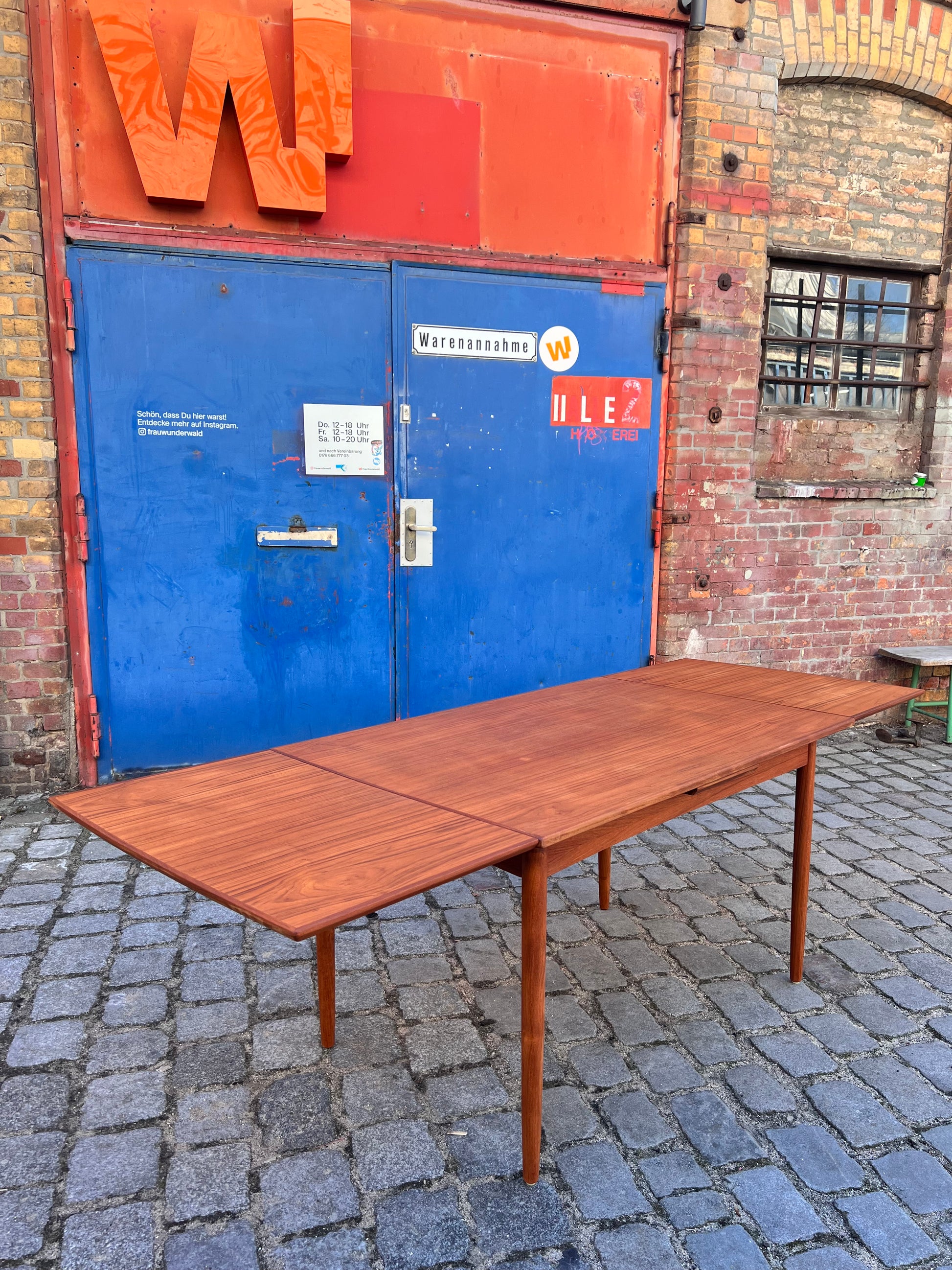 Ausziehbarer Esstisch Teak aus Dänemark
