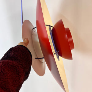 Lamellenlampe PH5 rot von Poul Henningsen für Louis Poulsen
