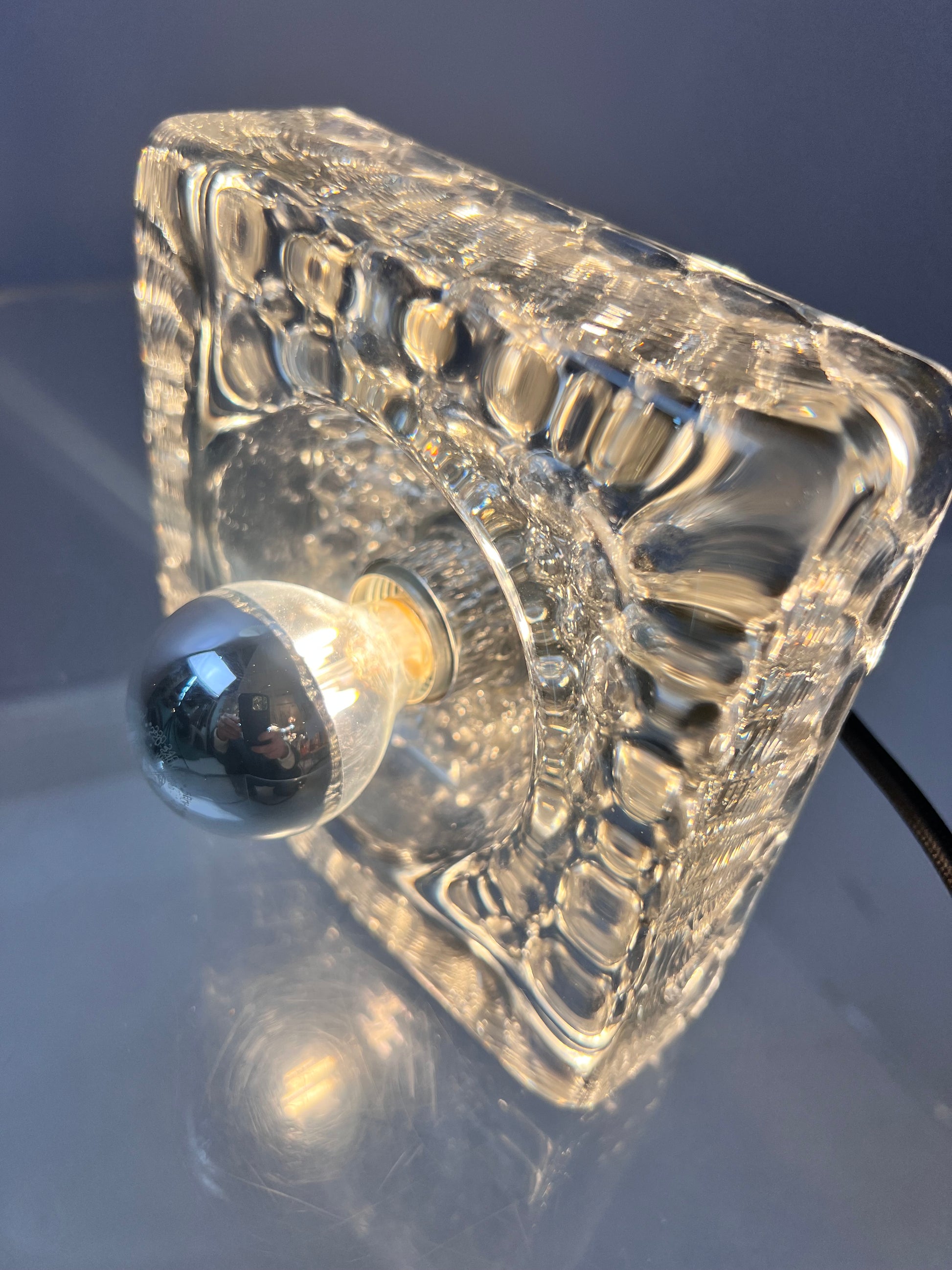 Wandlampe Ice Cube Glas Chrom