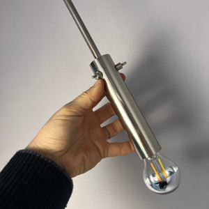Hängelampe Chrom mit variablem Leuchtmittel