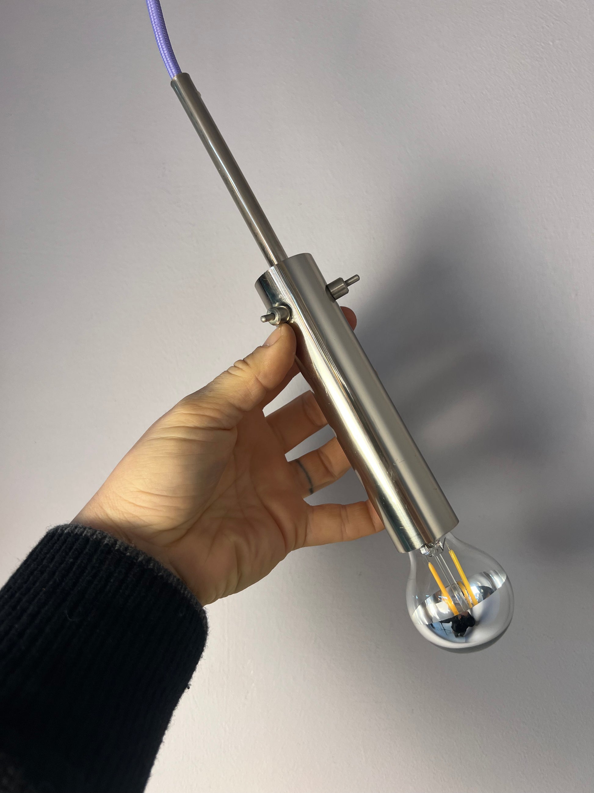 Hängelampe Chrom mit variablem Leuchtmittel