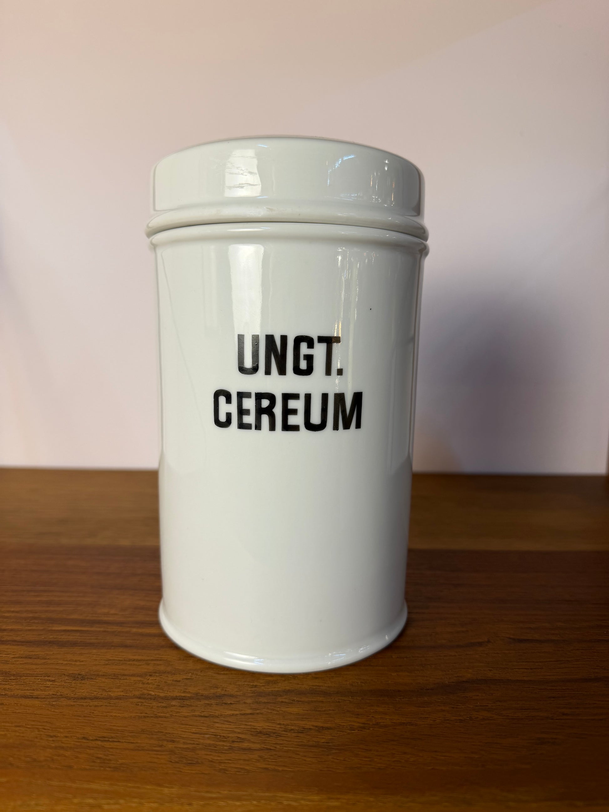 Apothekerdose Ungt. Cereum weiß Porzellan - 1000 ml