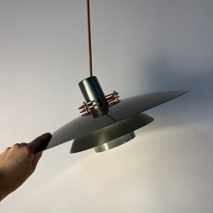 Große Lamellenlampe Leto silber kupfer von Top Lamper