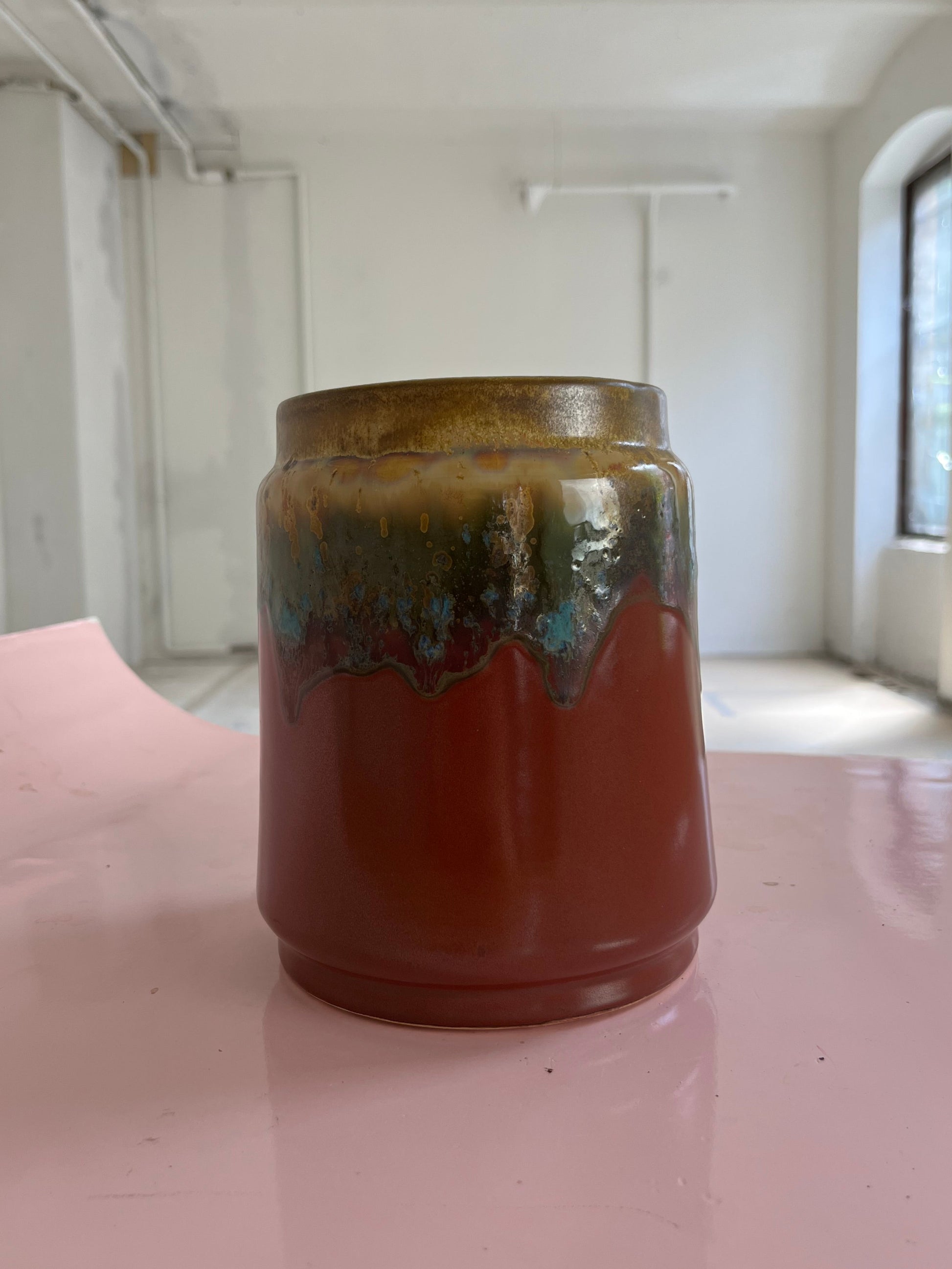 Vase braun grün Keramik