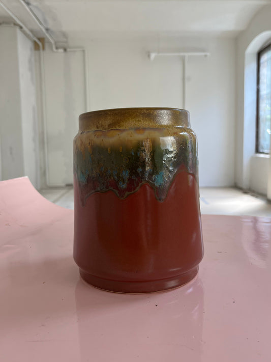 Vase braun grün Keramik