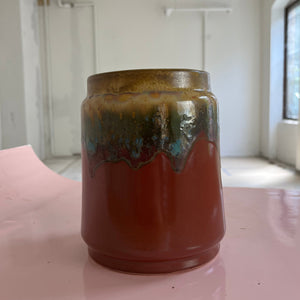 Vase braun grün Keramik