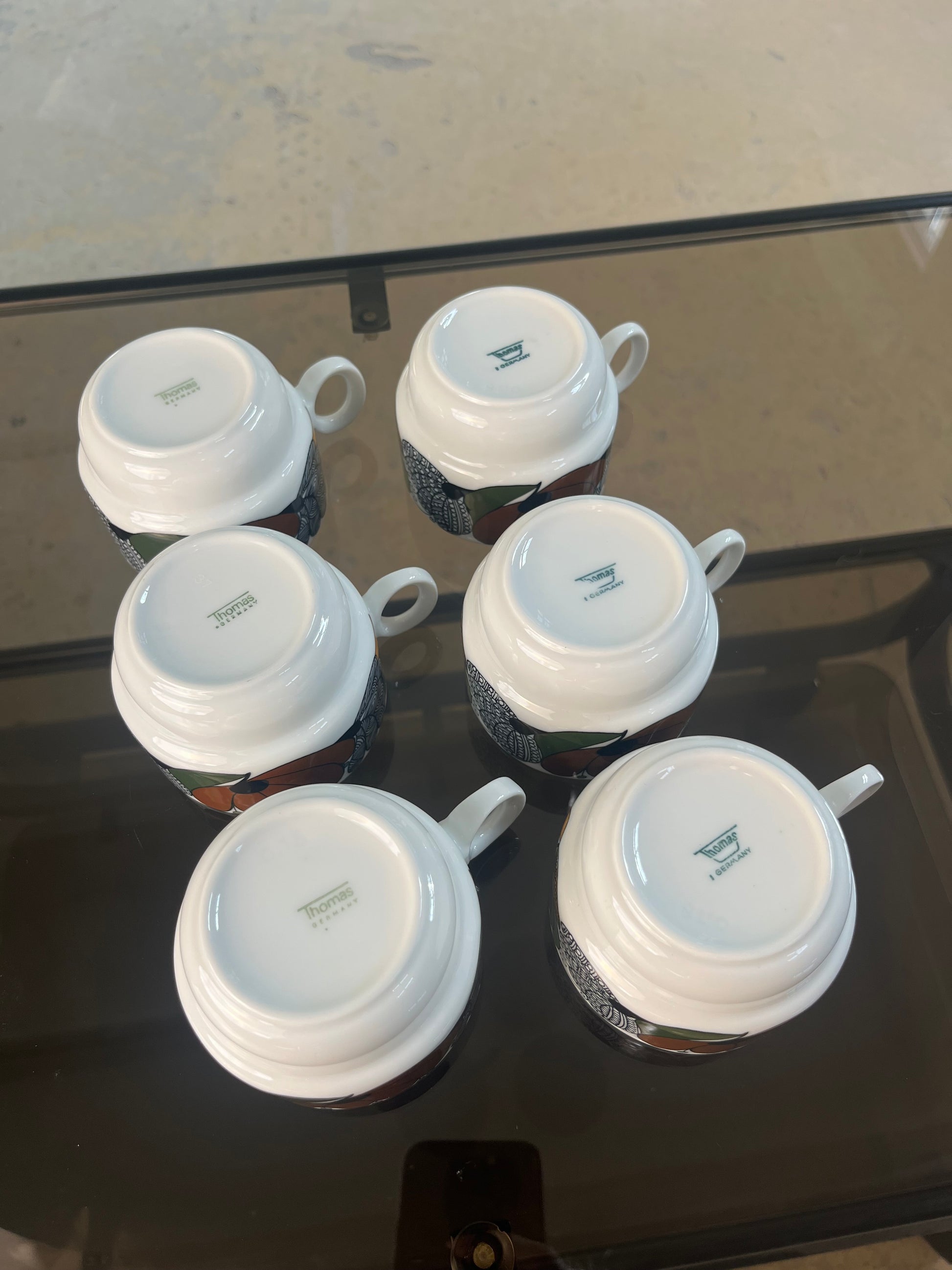 Set: 6x Tasse Kiruna Camargue von Tapio Wirkkala für Thomas