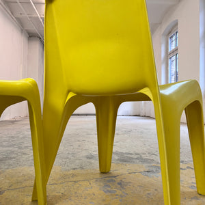 Esszimmerstuhl Modell BA 1171 gelb von Helmut Bätzner für Bofinger