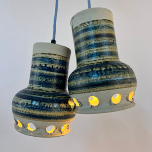 Hängelampe blau beige Keramik von Per Engstrøm