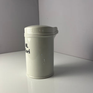 Apothekerdose Ol. Zinci weiß Porzellan