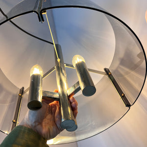 Hängelampe Chrom & Rauchacryl