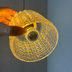 Hängelampe Glas Metall aus Dänemark